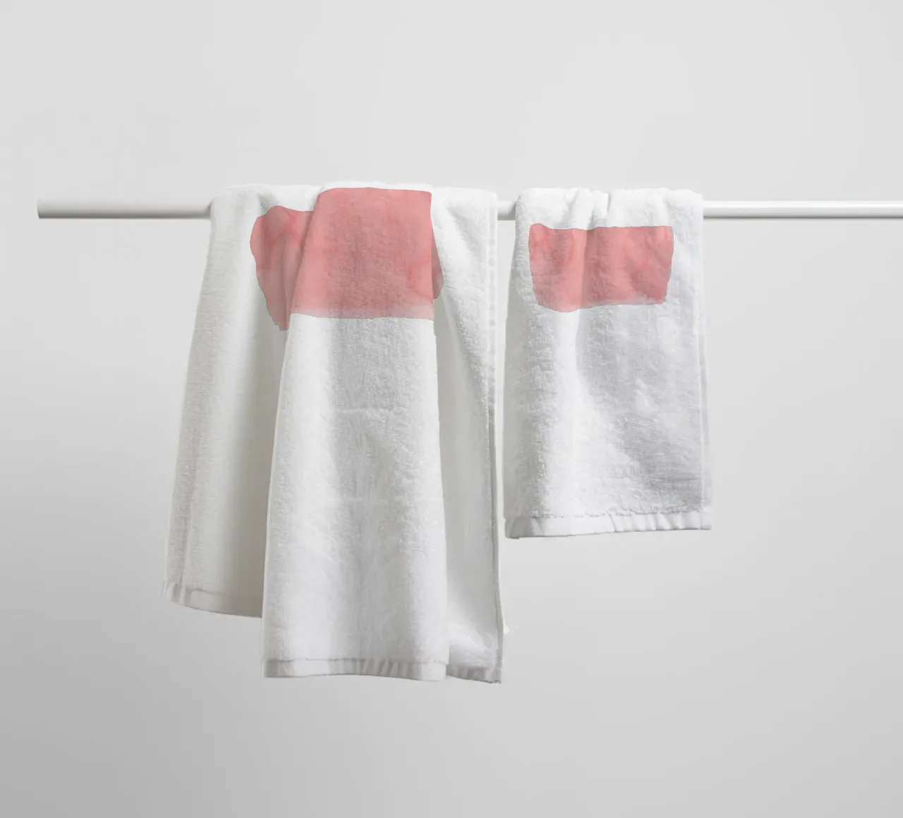 Minimal Rosa Astratto 01 Pennellata asciugamano da bagno da amini54