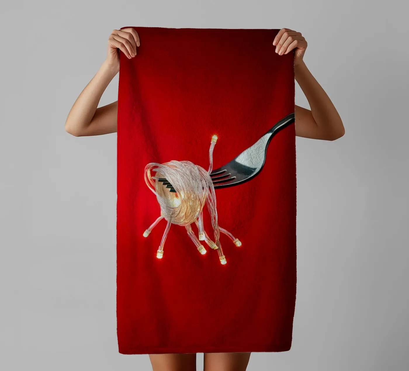 Kerstdiner badhanddoek van 360brain