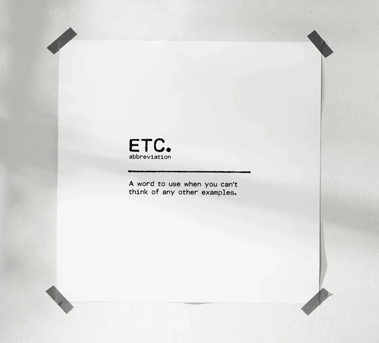 Definizione Citazione - Etc carta hahnemühle da Orara Studio