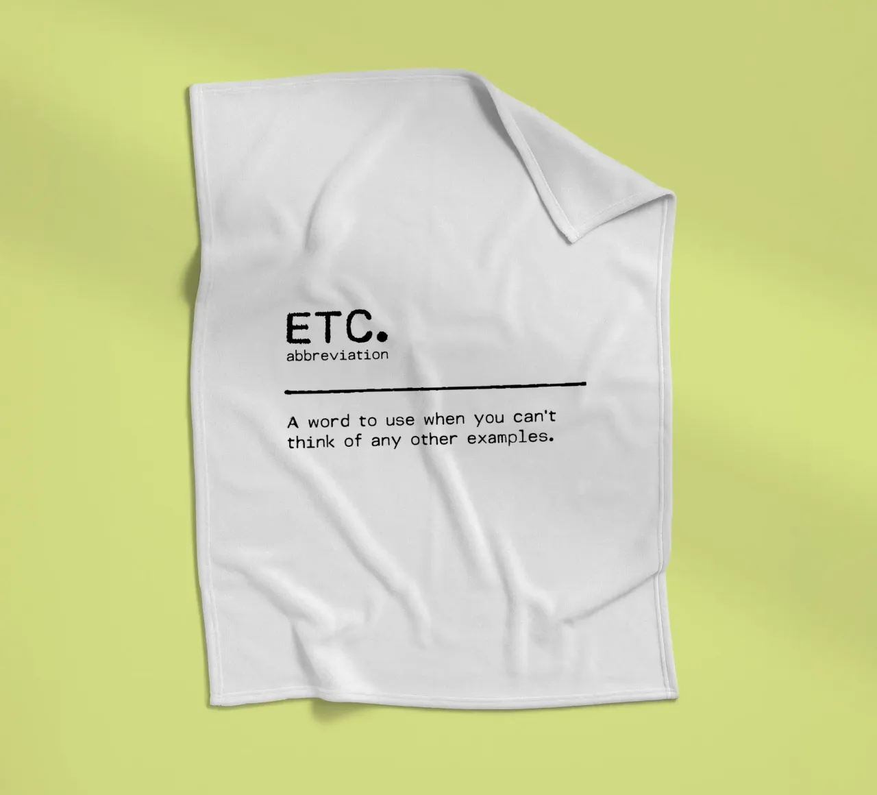 Definizione Citazione - Etc coperta in pile da Orara Studio