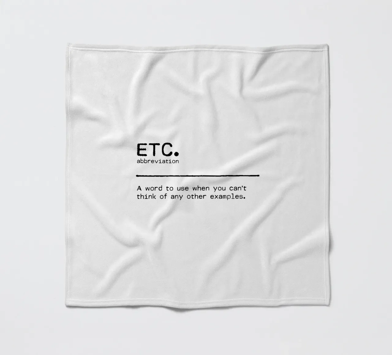 Definizione Citazione - Etc coperta in pile da Orara Studio