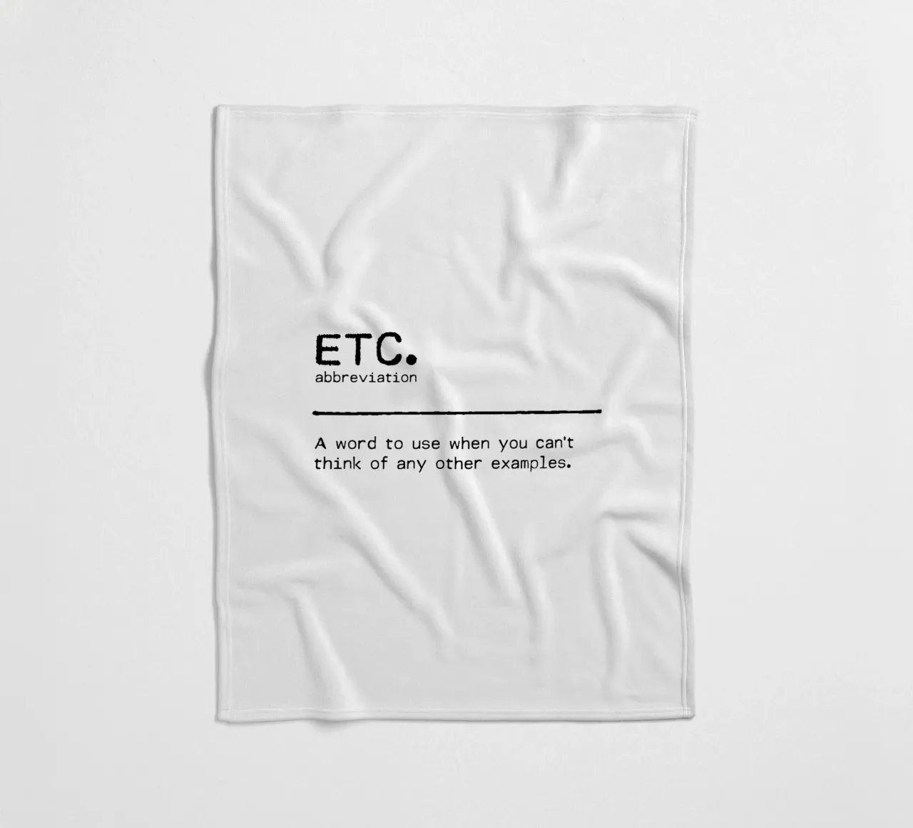 Definizione Citazione - Etc coperta in pile da Orara Studio