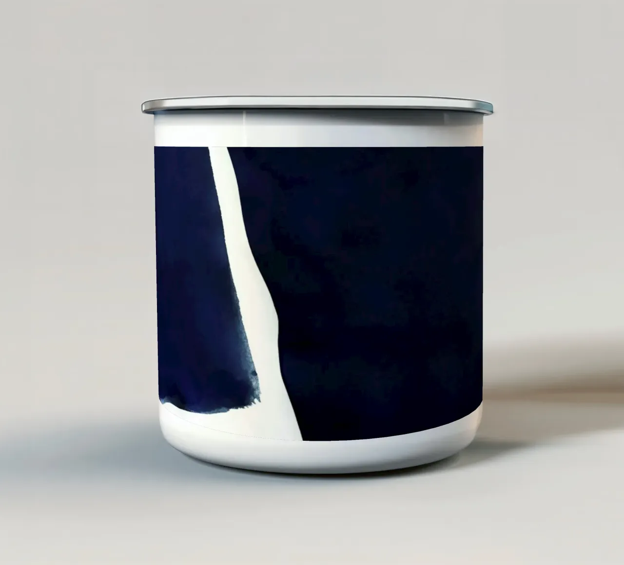 Minimal Blu Navy Astratto 01 tazza in smalto da amini54