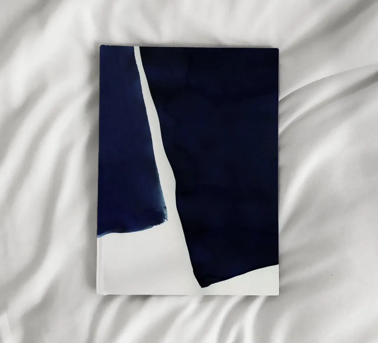 Minimal Navy Blue Abstract 01 notebook by amini54