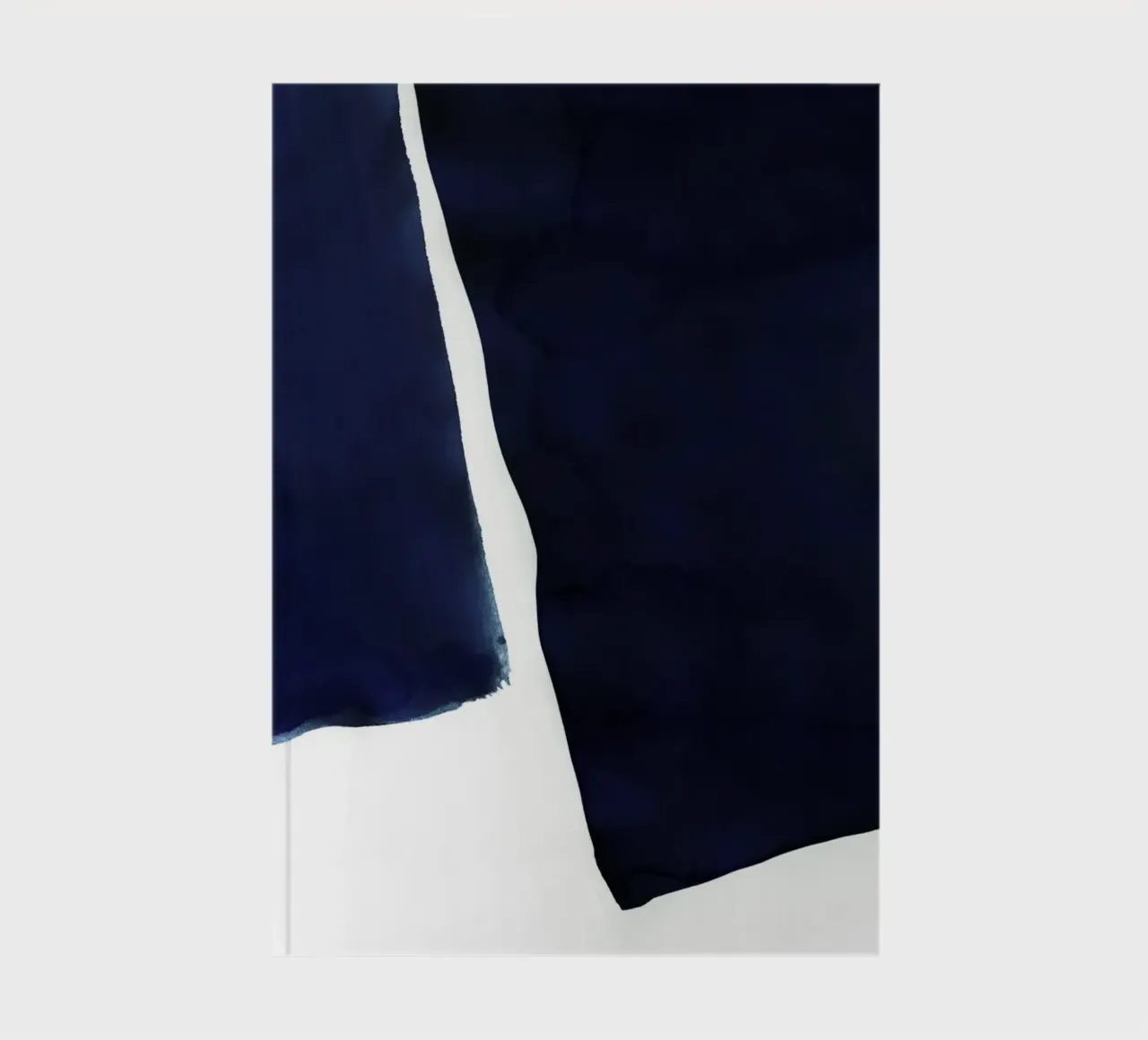 Minimal Navy Blue Abstract 01 notebook by amini54