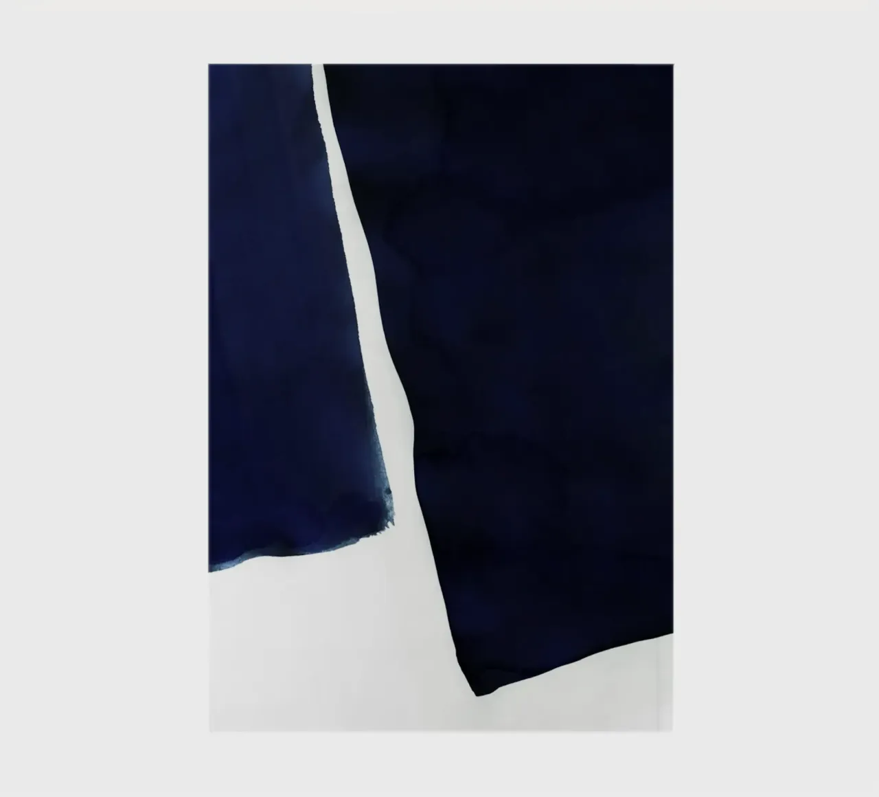 Minimal Navy Blue Abstract 01 notebook by amini54