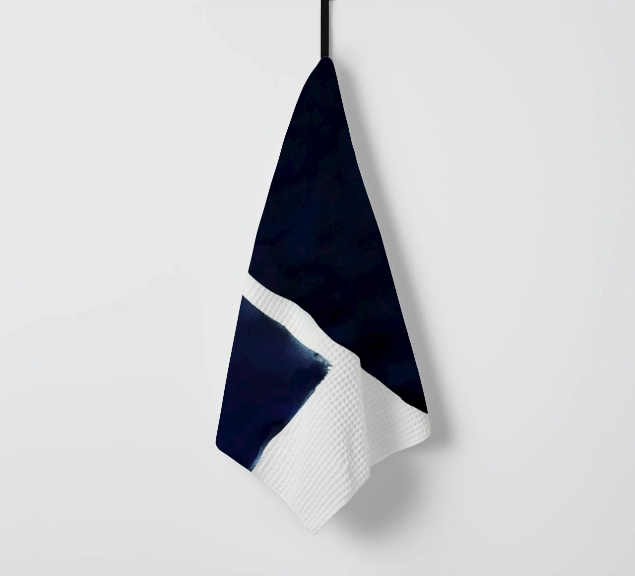 Minimal Navy Blue Abstract 01 torchon de amini54