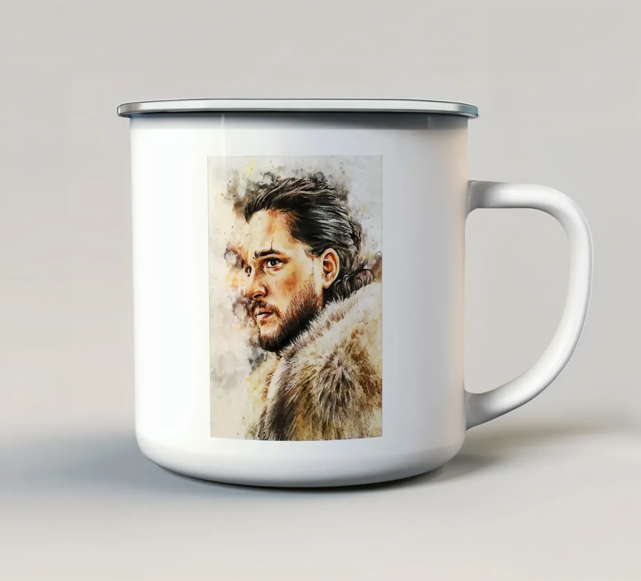jon snow tazza in smalto da ontoseno