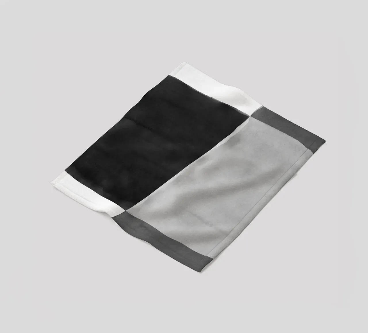 Minimale in bianco e nero astratto 06 Pennellate coperta in pile da amini54