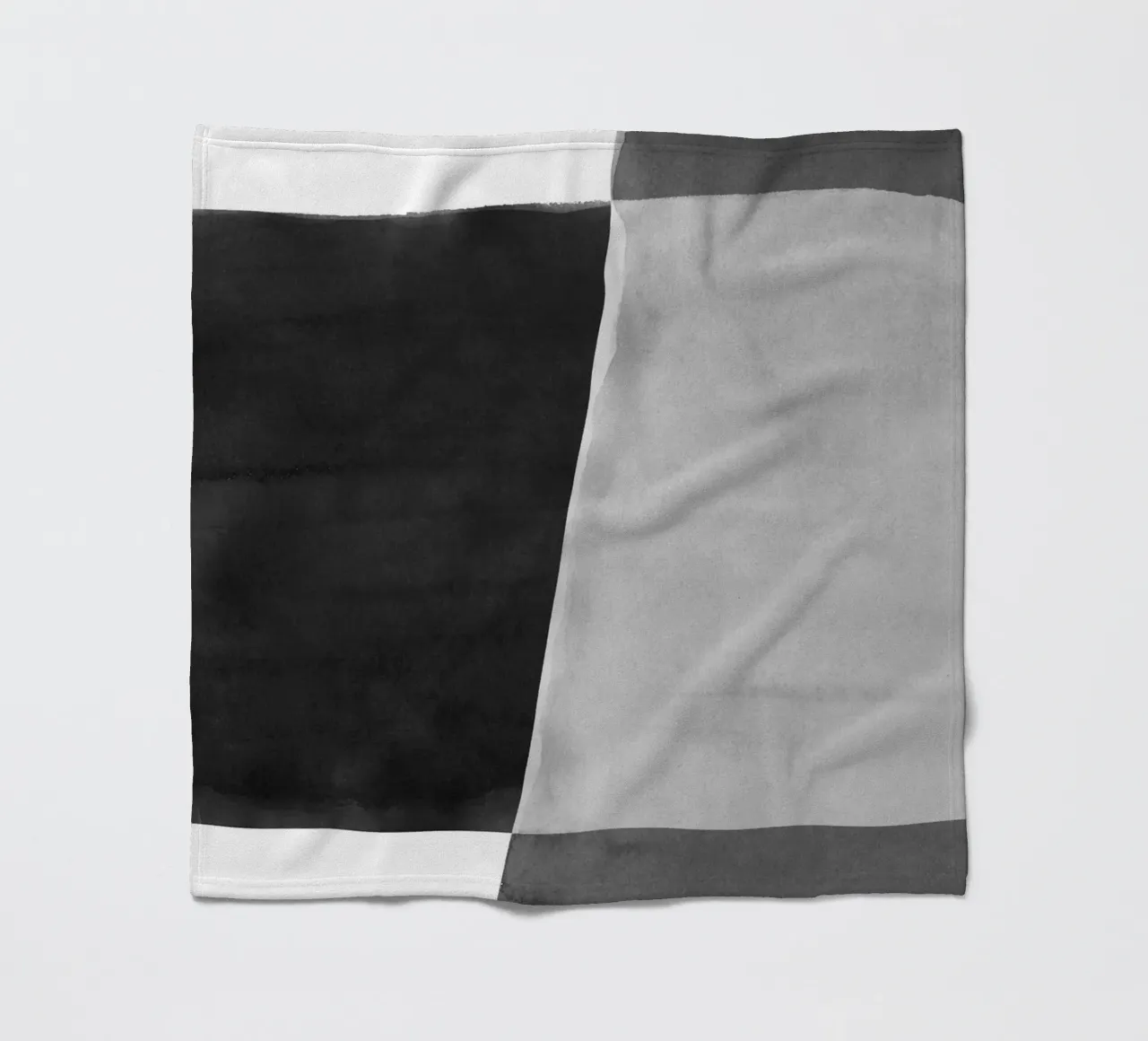 Minimale in bianco e nero astratto 06 Pennellate coperta in pile da amini54