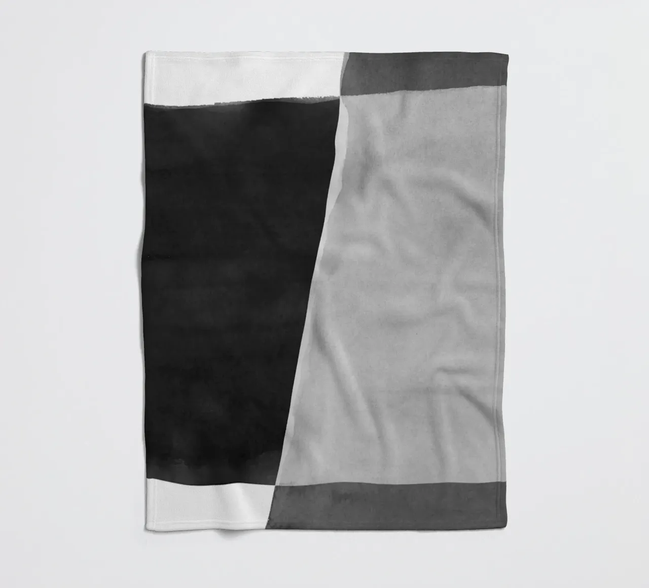 Minimale in bianco e nero astratto 06 Pennellate coperta in pile da amini54