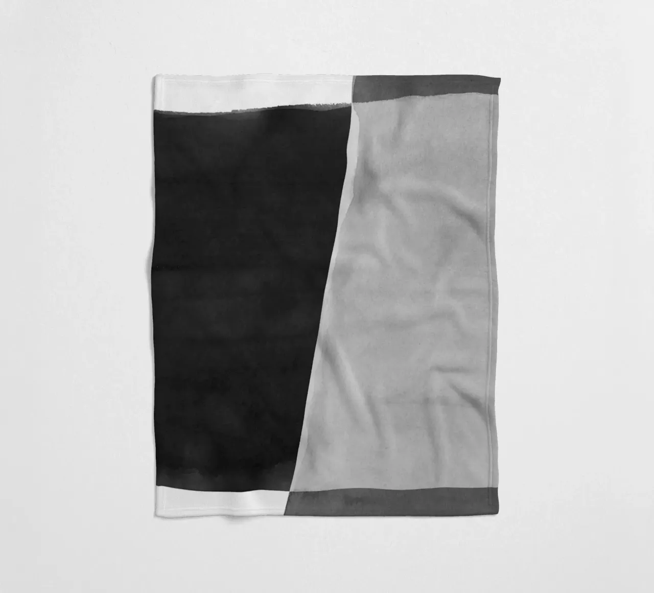 Minimale in bianco e nero astratto 06 Pennellate coperta in pile da amini54