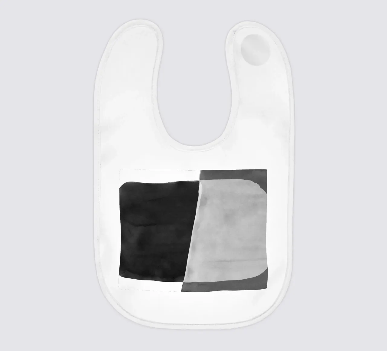 Minimale in bianco e nero astratto 06 Pennellate bavaglino da amini54