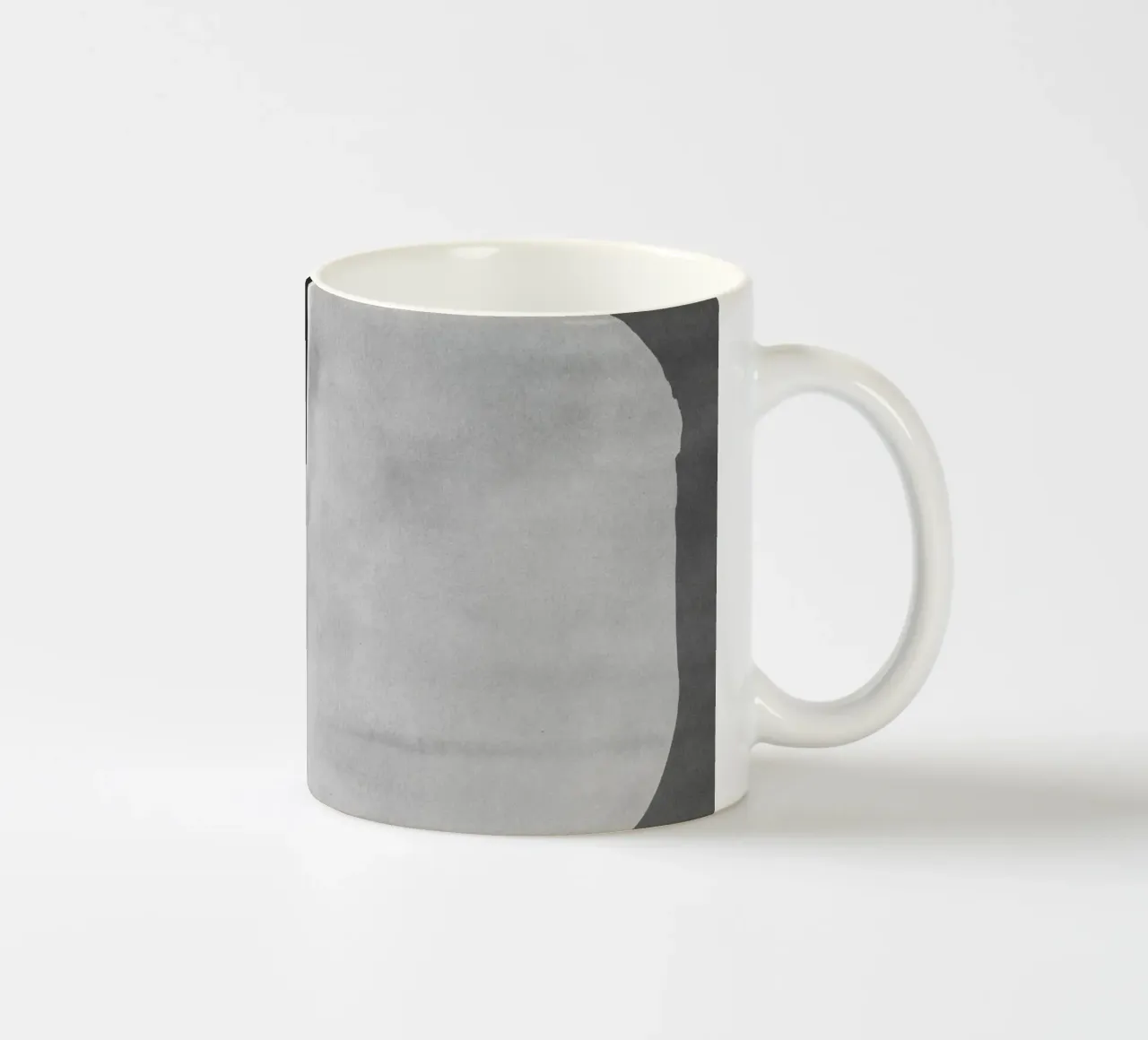 Minimale in bianco e nero astratto 06 Pennellate tazza in ceramica da amini54