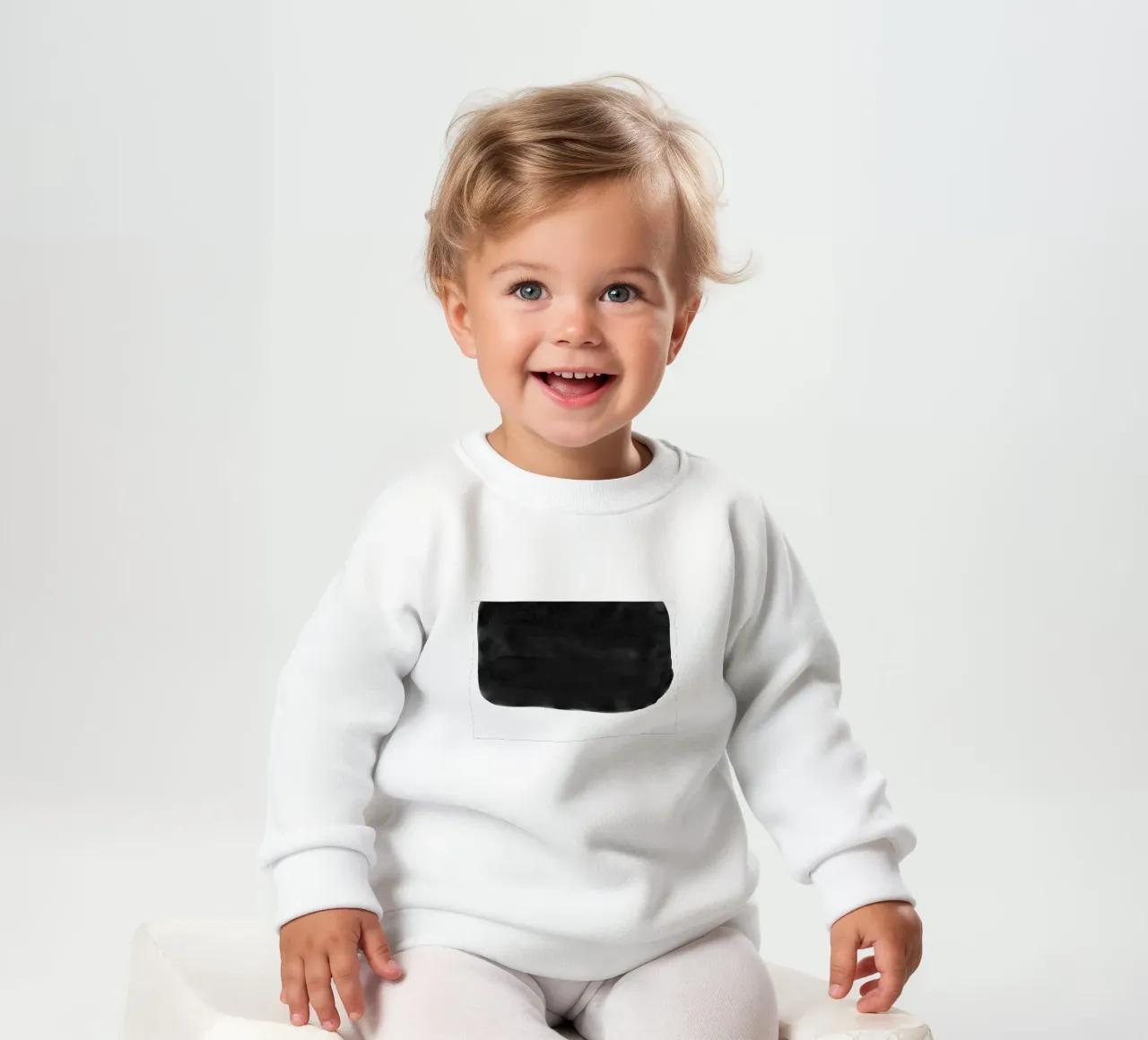 Minimale in bianco e nero astratto 05 Pennellate felpa neonato da amini54