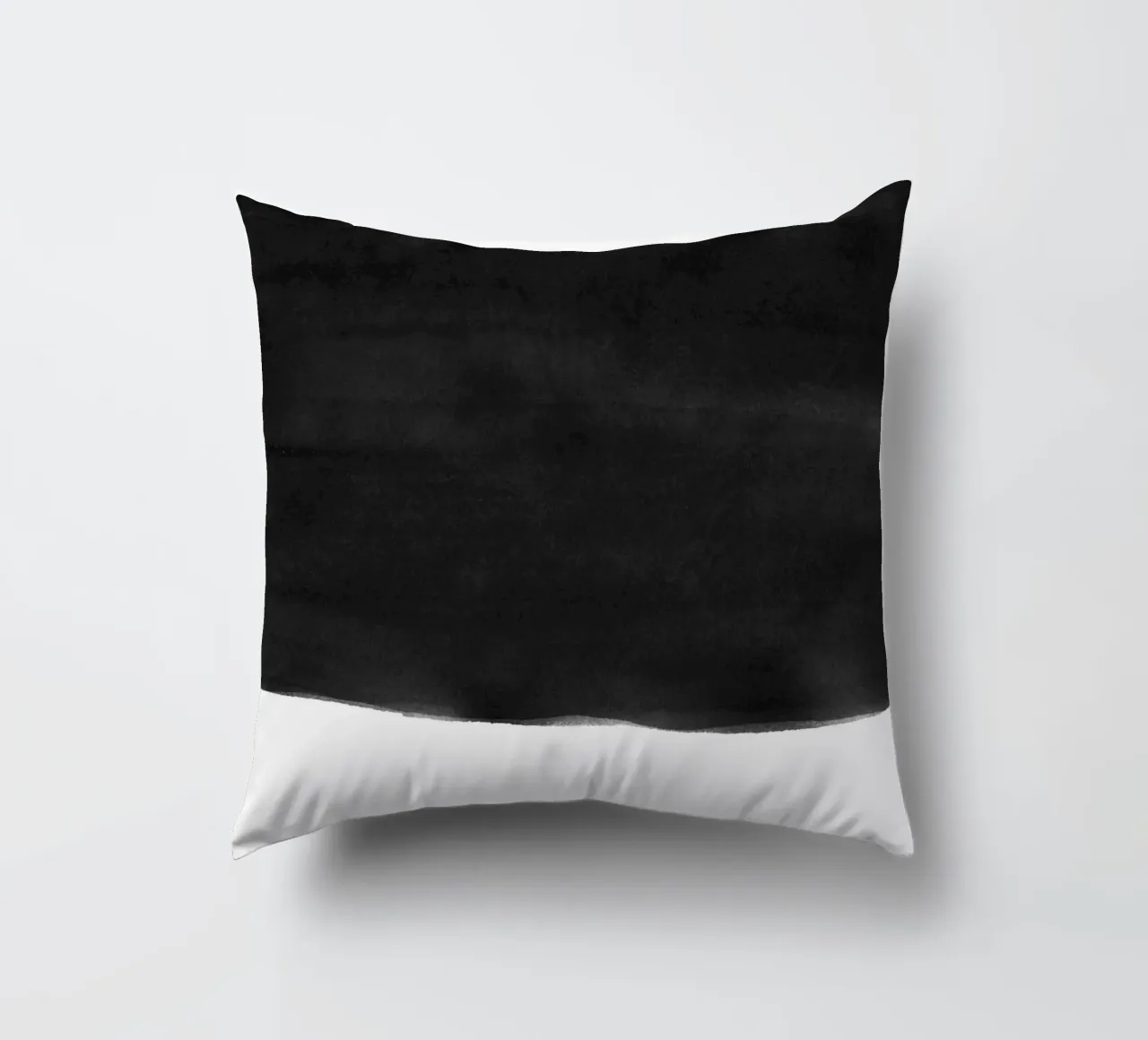 Minimale in bianco e nero astratto 05 Pennellate cuscino da amini54