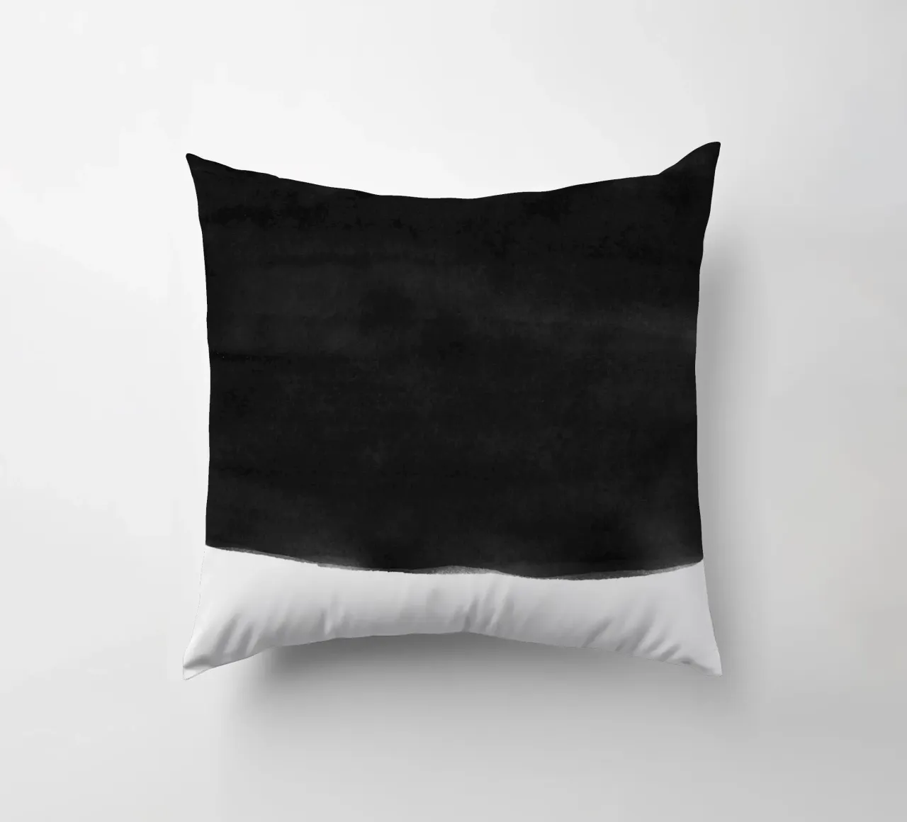 Minimale in bianco e nero astratto 05 Pennellate cuscino da amini54