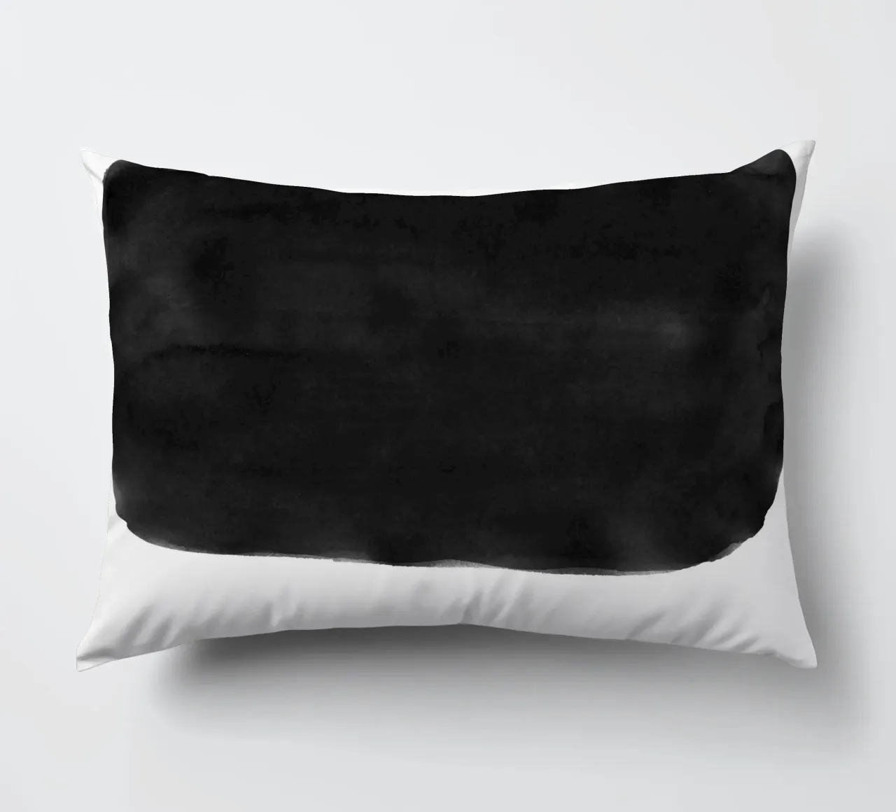 Minimale in bianco e nero astratto 05 Pennellate cuscino da amini54