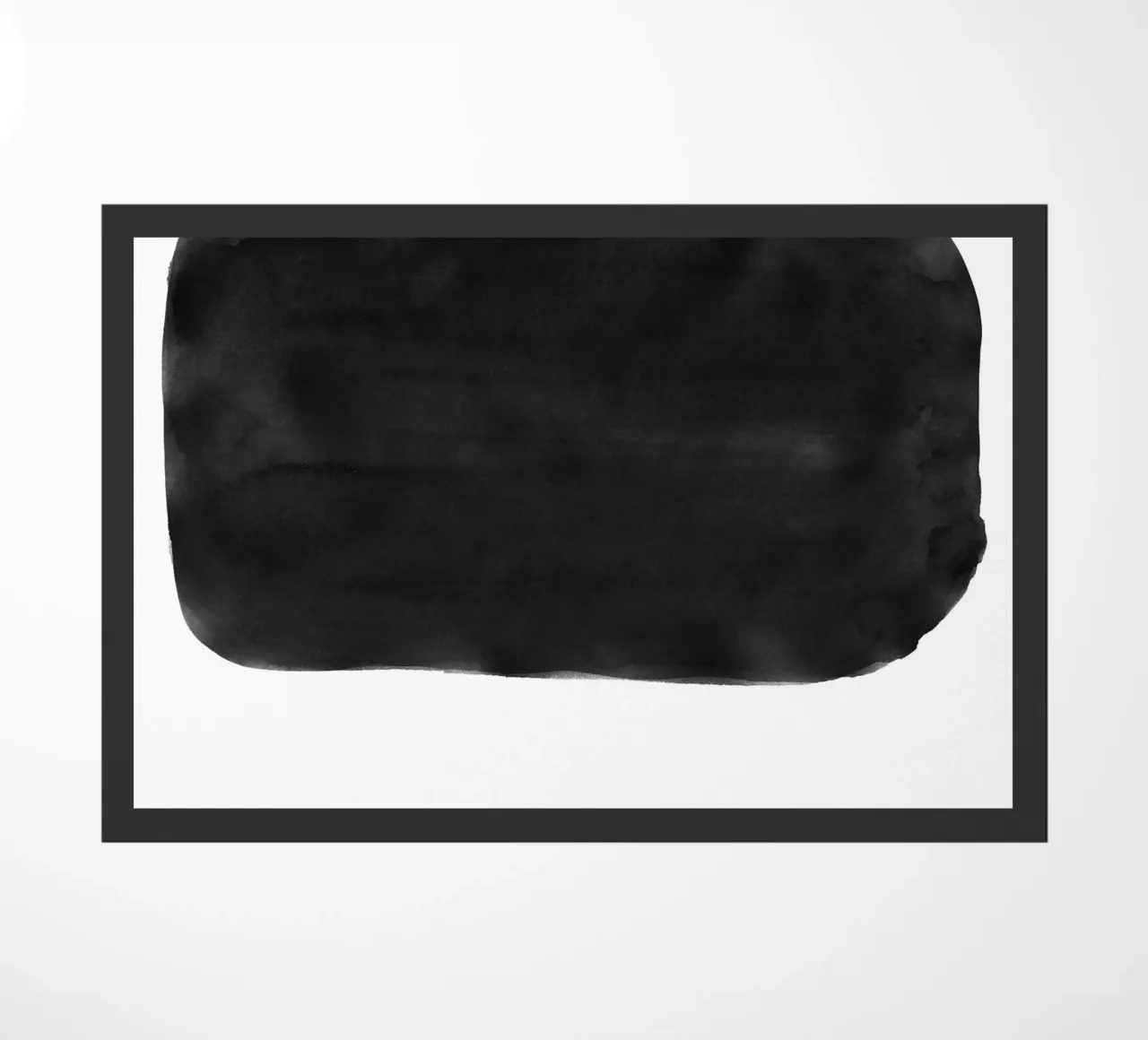 Minimale in bianco e nero astratto 05 Pennellate zerbino da amini54