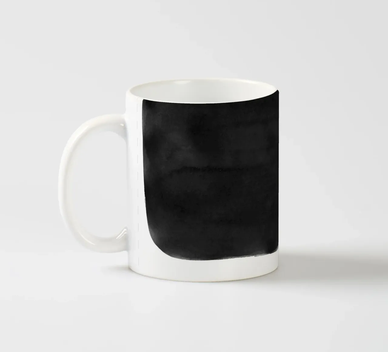 Minimale in bianco e nero astratto 05 Pennellate tazza in ceramica da amini54