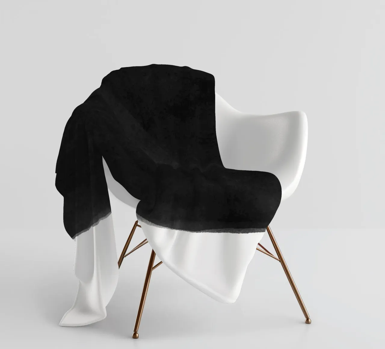 Minimale in bianco e nero astratto 05 Pennellate coperta in pile da amini54
