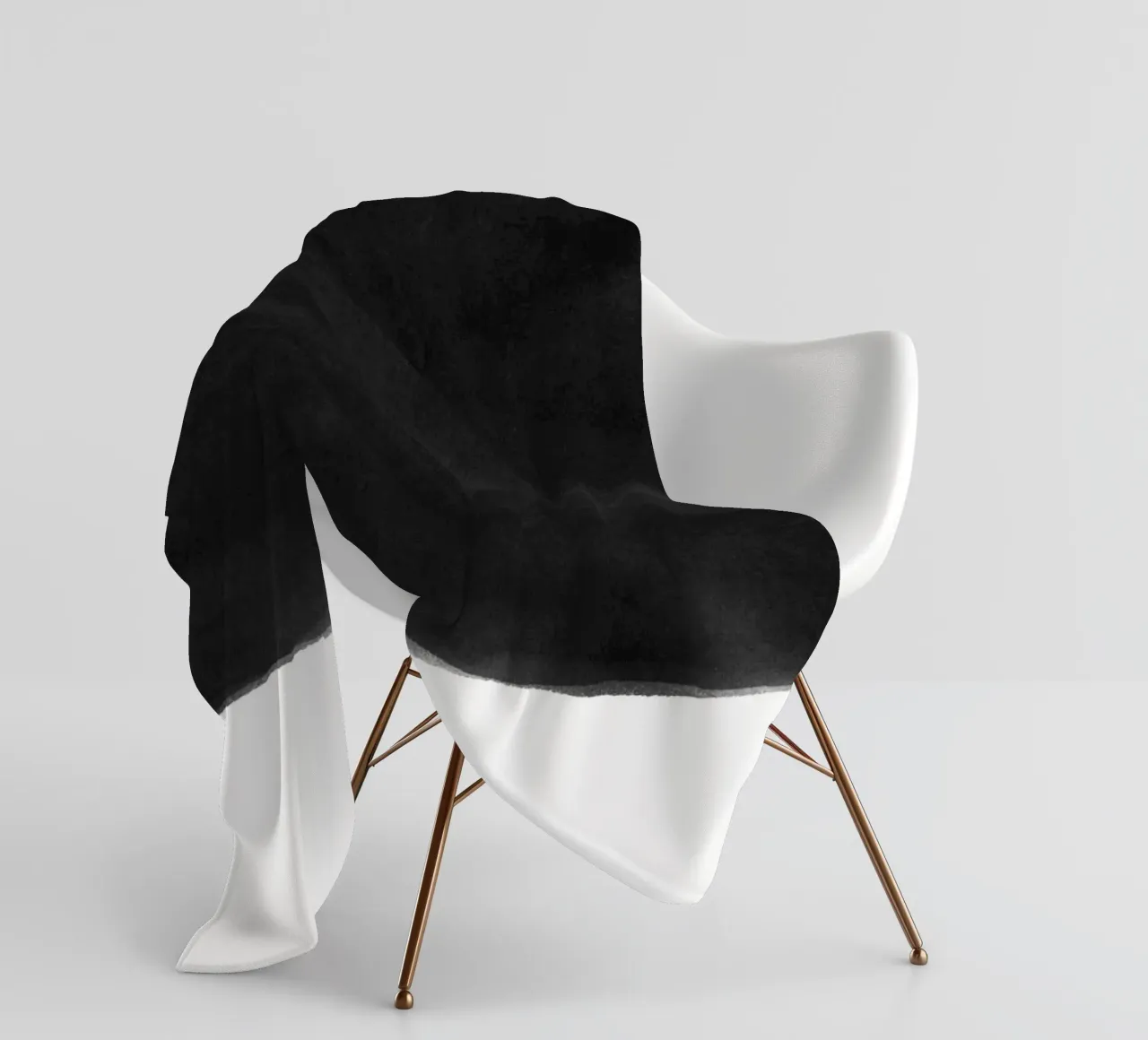 Minimale in bianco e nero astratto 05 Pennellate coperta in pile da amini54