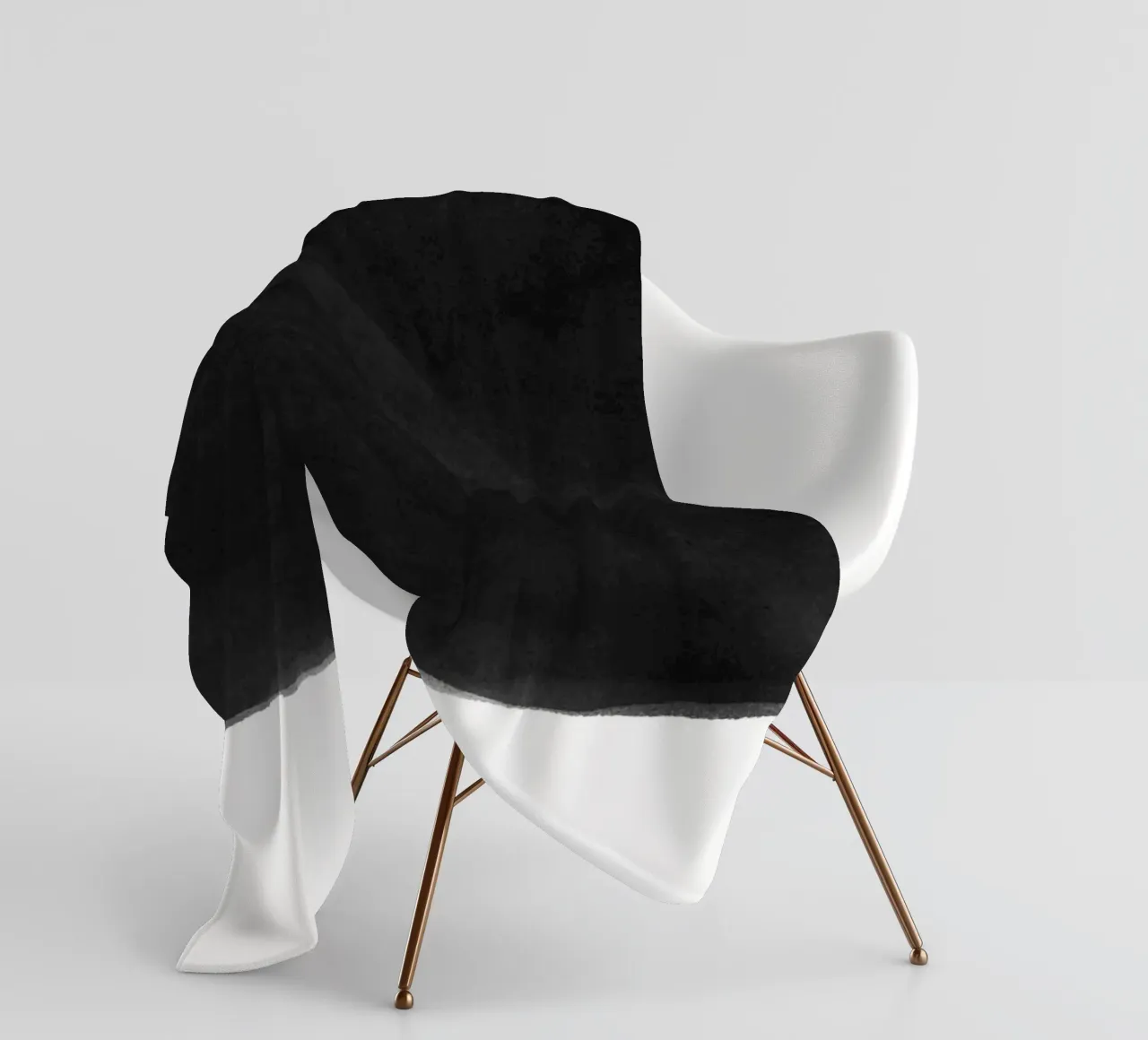 Minimale in bianco e nero astratto 05 Pennellate coperta in pile da amini54