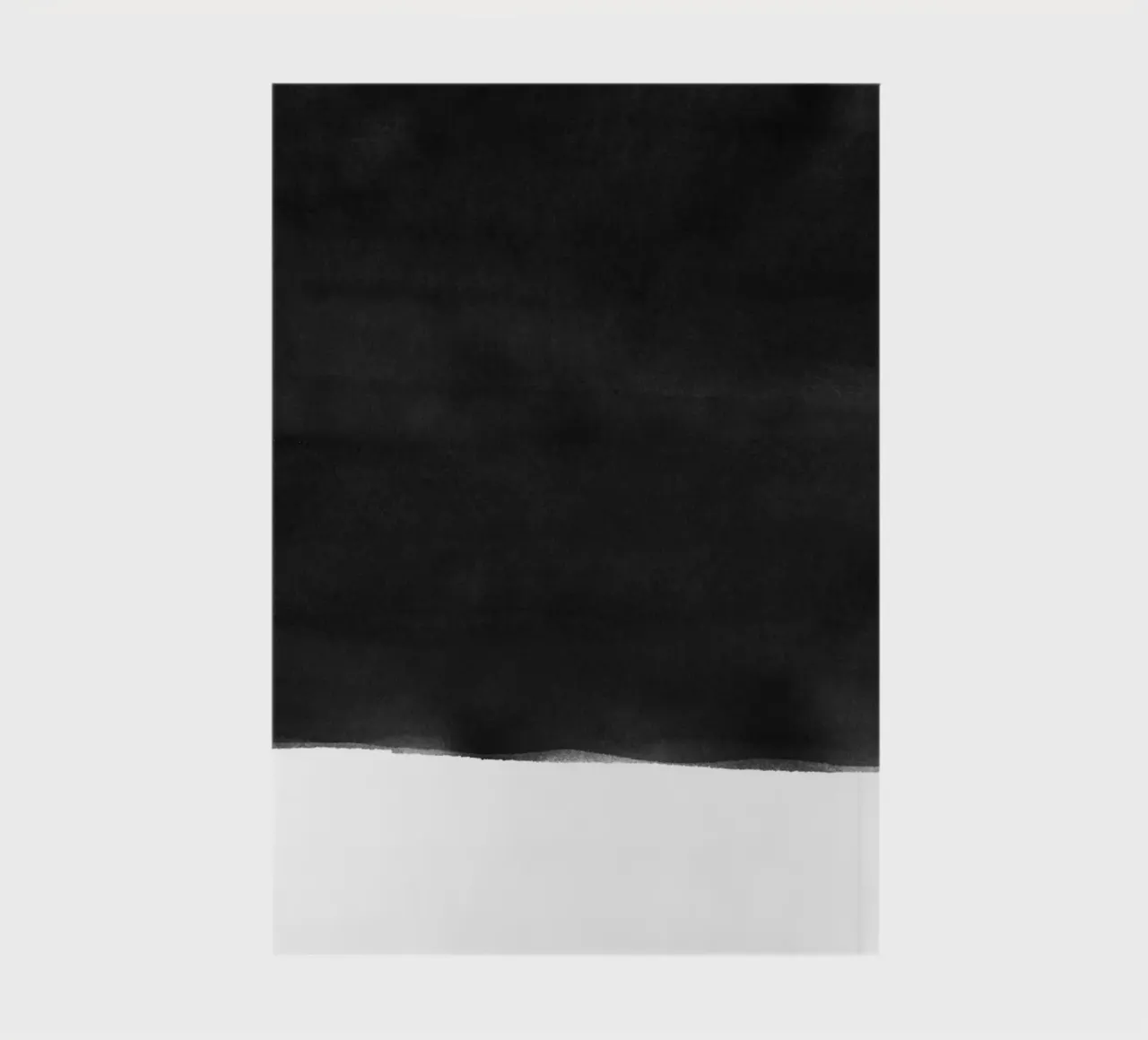 Minimal Black and White Abstract 05 Brushstroke notebook by amini54
