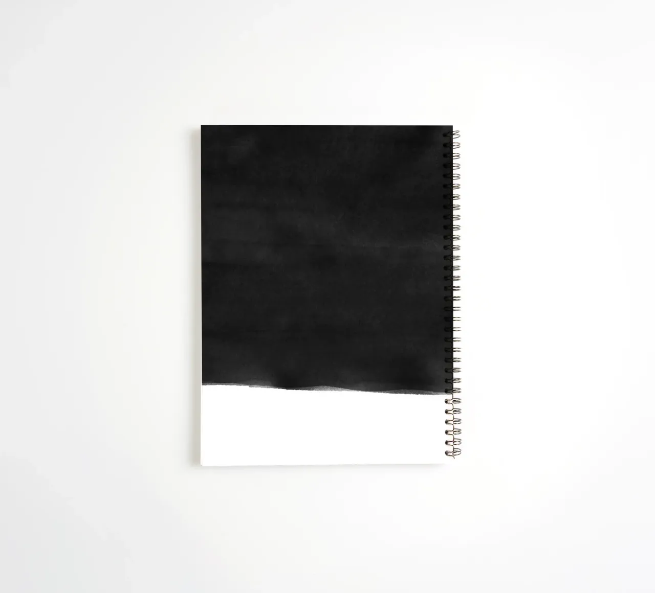Minimale in bianco e nero astratto 05 Pennellate diario ad anelli da amini54