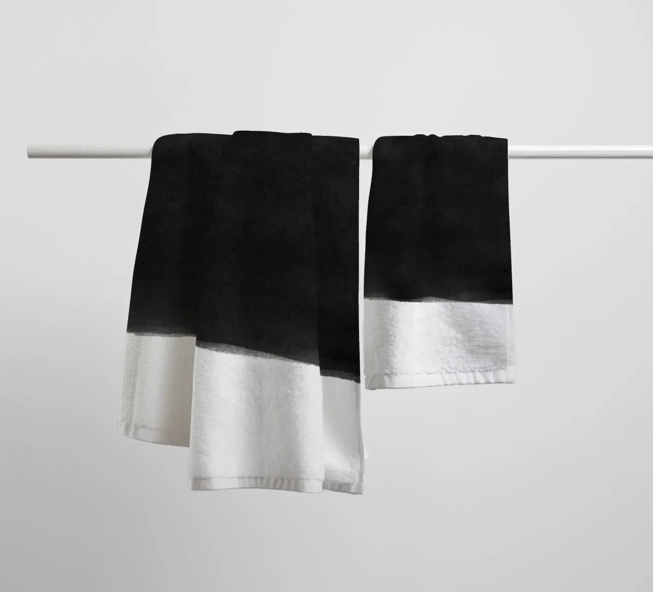 Minimale in bianco e nero astratto 05 Pennellate asciugamano da bagno da amini54