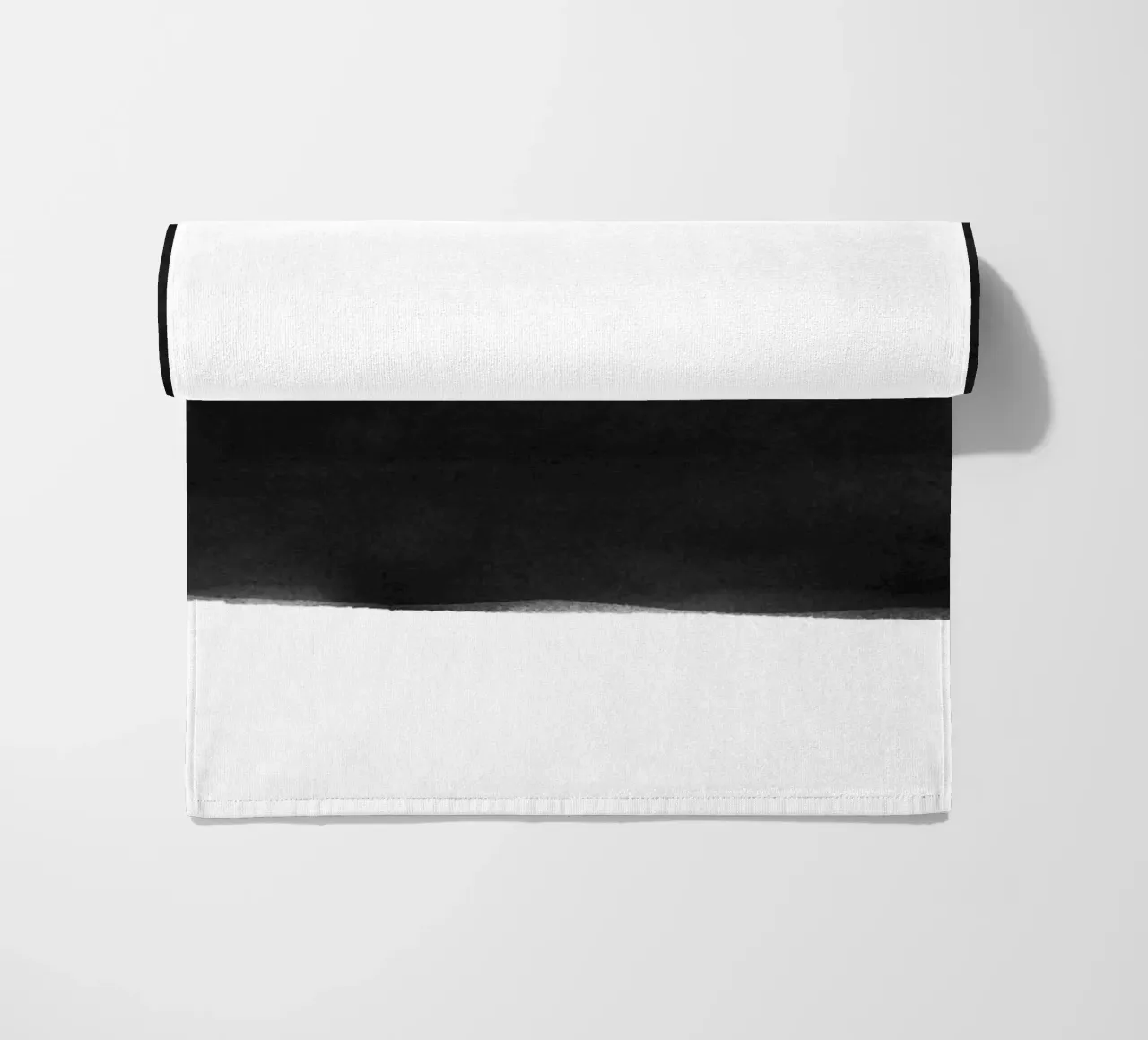 Minimale in bianco e nero astratto 05 Pennellate telo mare da amini54
