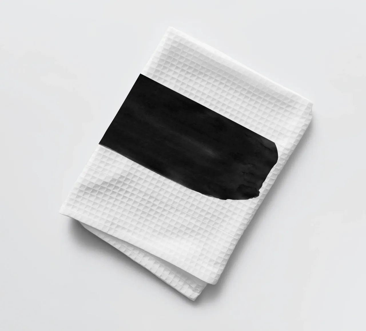 Minimale in bianco e nero astratto 05 Pennellate canovaccio da cucina da amini54