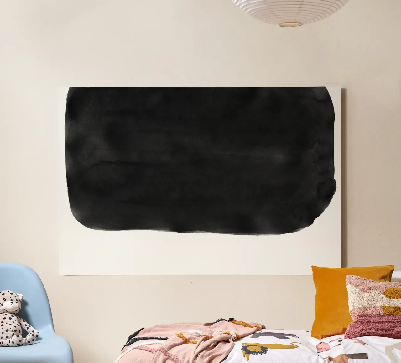 Minimale in bianco e nero astratto 05 Pennellate tela da amini54
