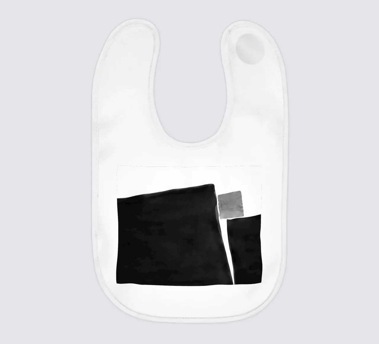 Astratto minimale in bianco e nero 04 bavaglino da amini54