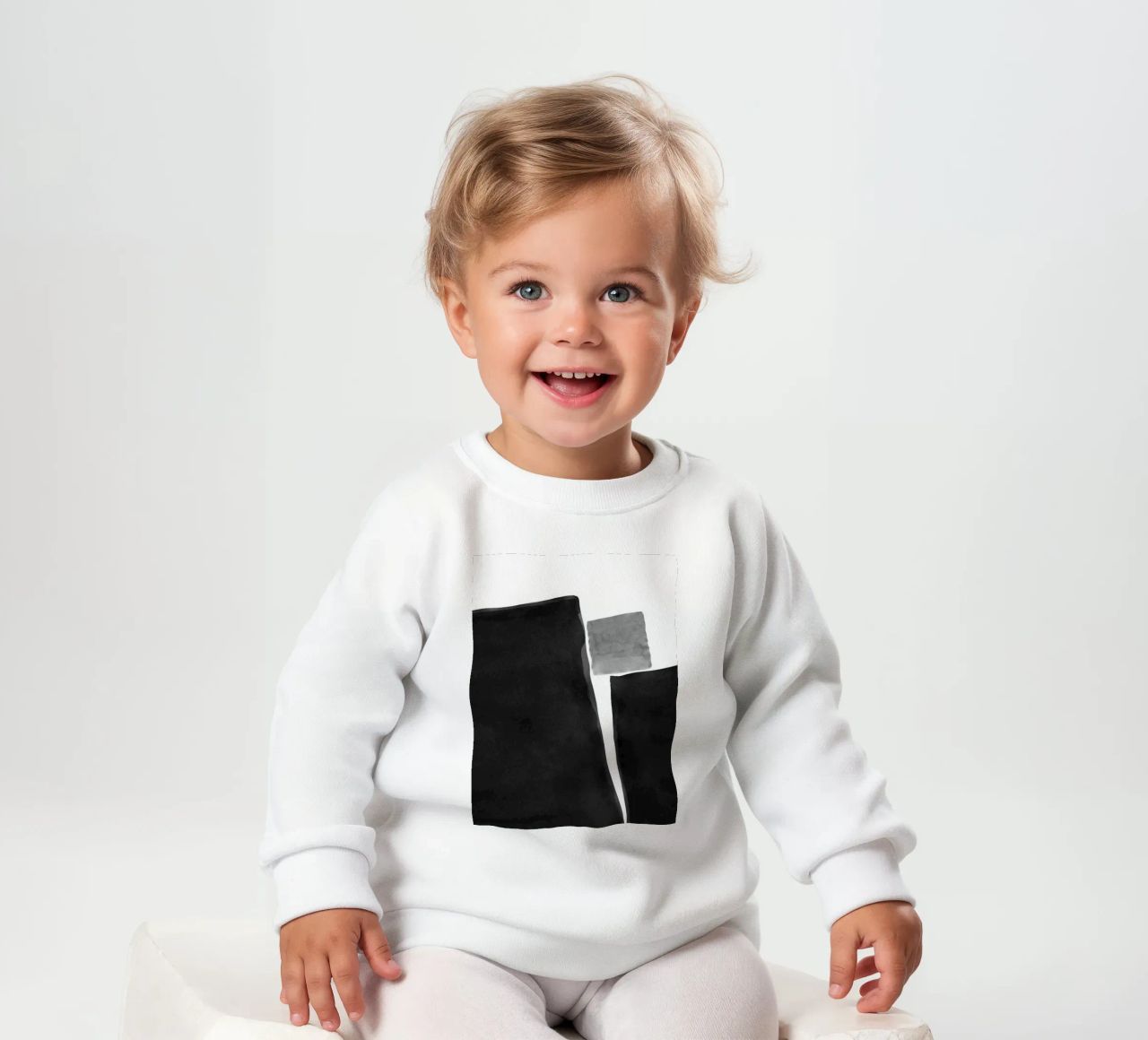 Astratto minimale in bianco e nero 04 felpa neonato da amini54