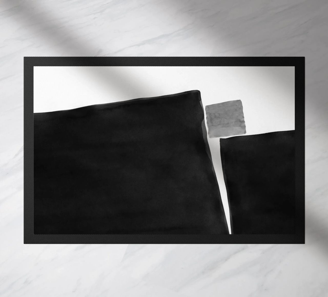 Astratto minimale in bianco e nero 04 zerbino da amini54