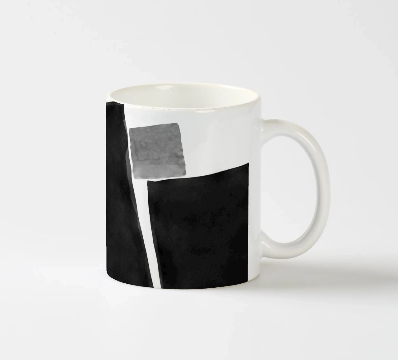 Astratto minimale in bianco e nero 04 tazza in ceramica da amini54