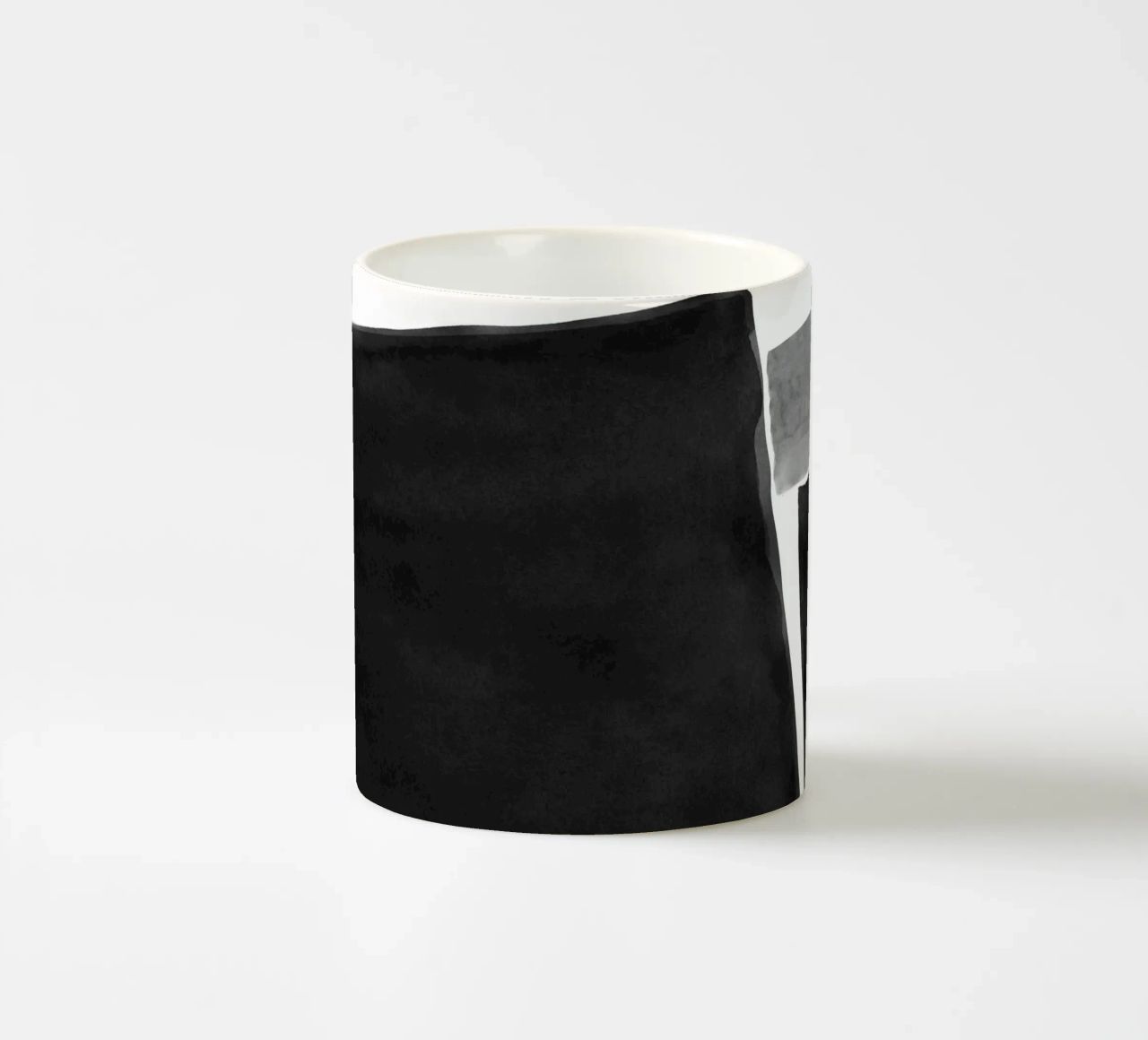 Astratto minimale in bianco e nero 04 tazza in ceramica da amini54