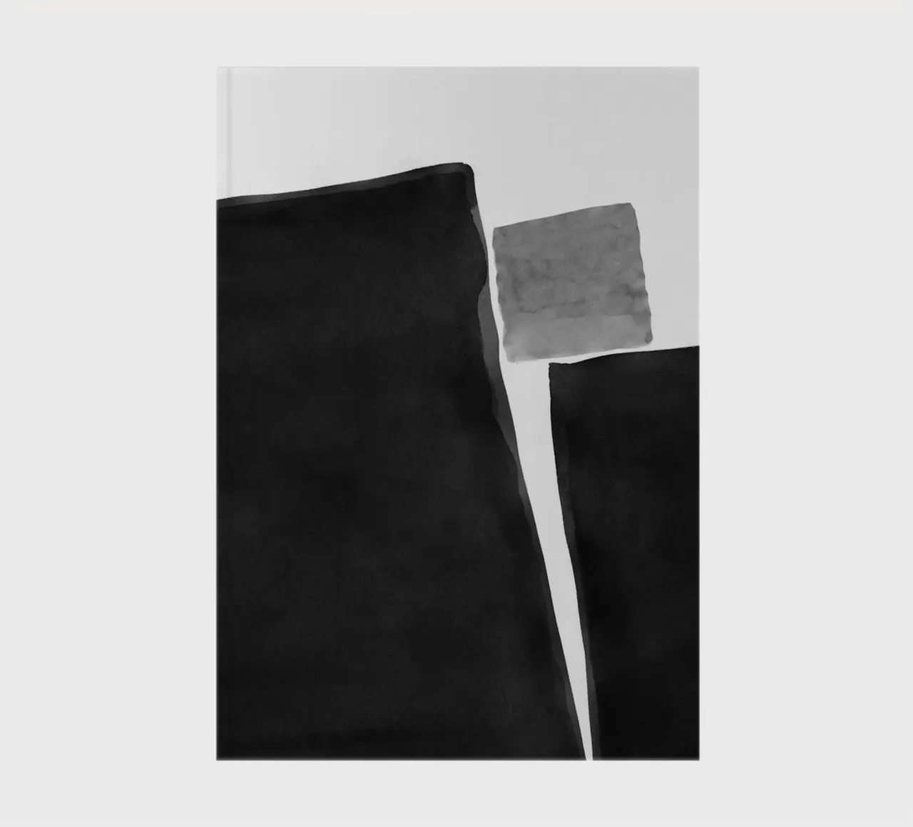 Minimal Black and White Abstract 04 notebook by amini54