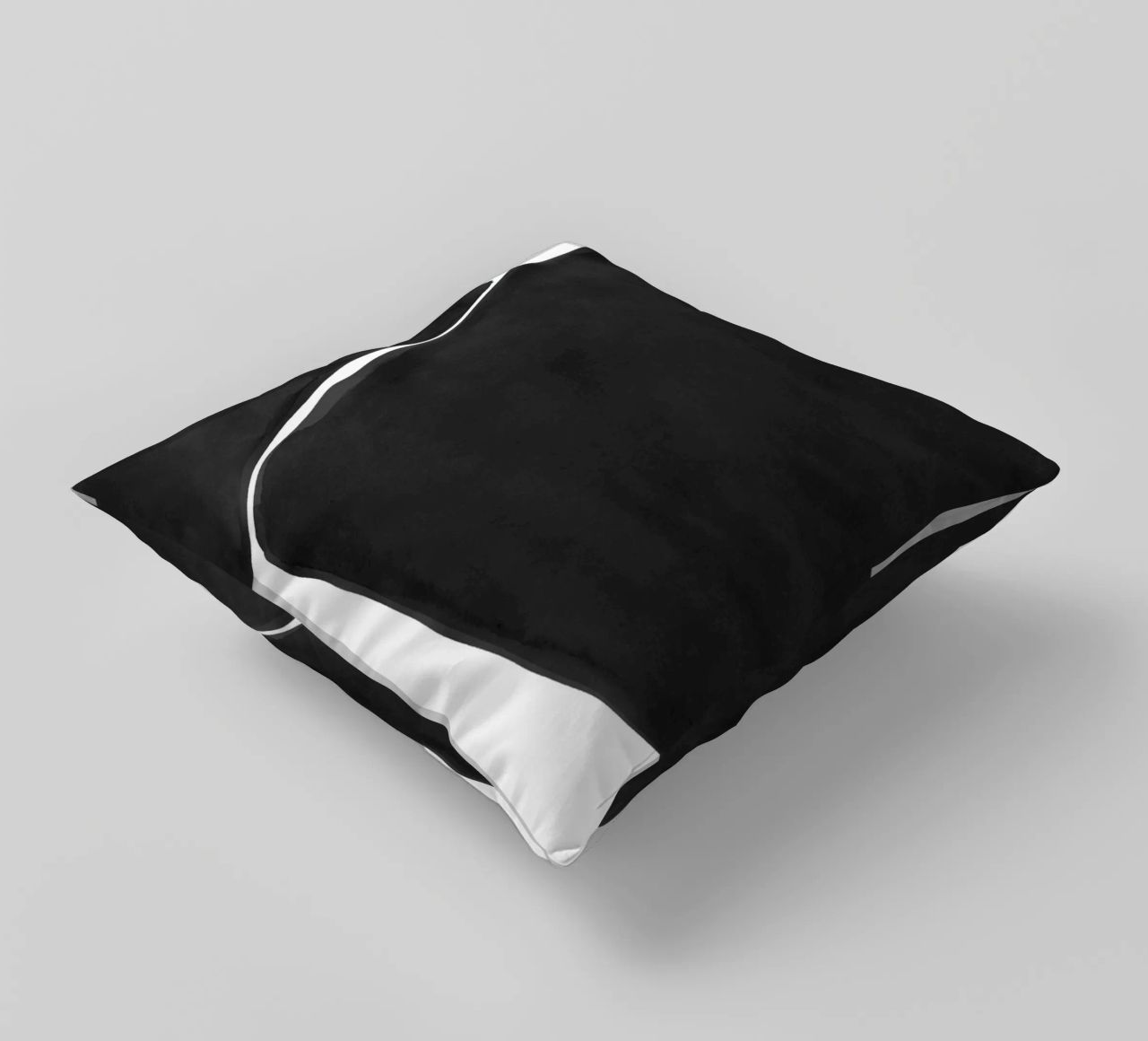 Astratto minimale in bianco e nero 03 cuscino da amini54