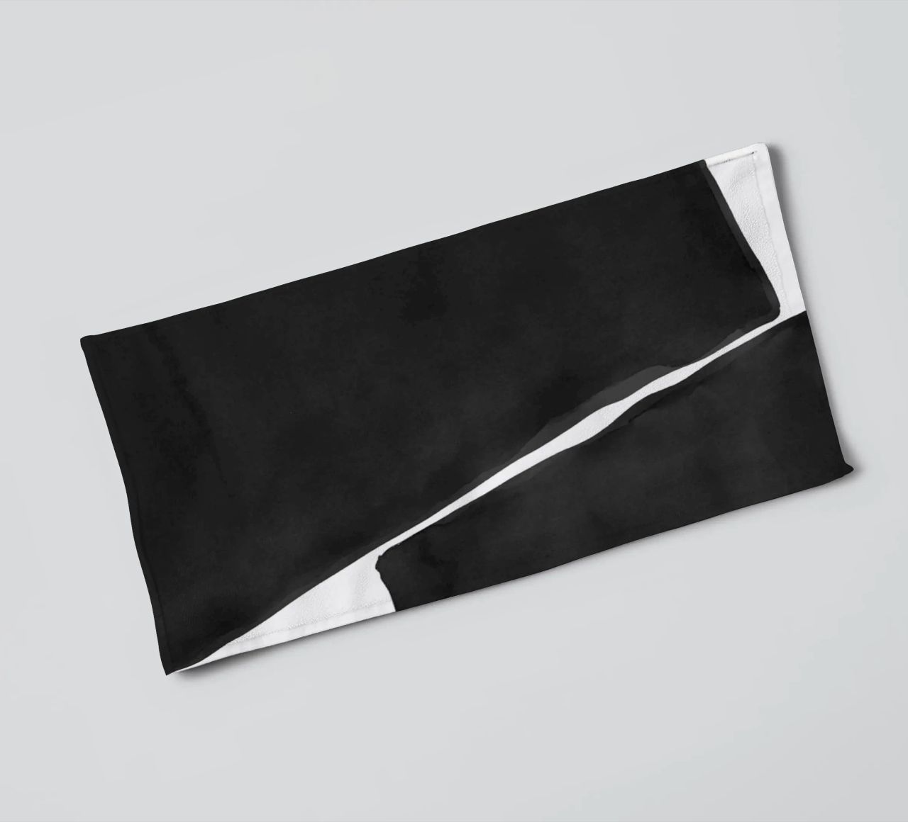 Minimal Zwart Wit Abstract 03 badhanddoek van amini54