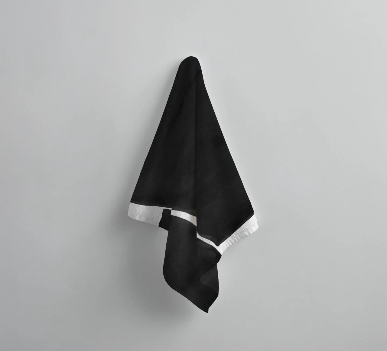 Minimal Zwart Wit Abstract 03 badhanddoek van amini54