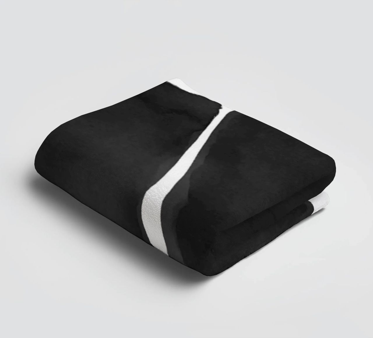 Minimal Zwart Wit Abstract 03 badhanddoek van amini54