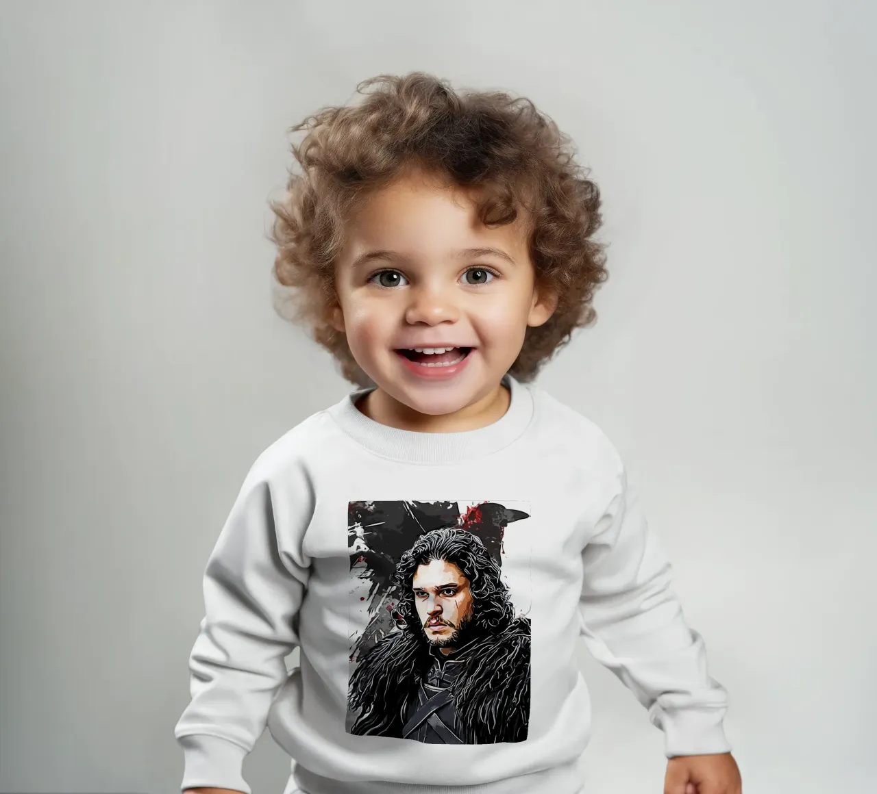 jon snow con raven felpa neonato da ontoseno