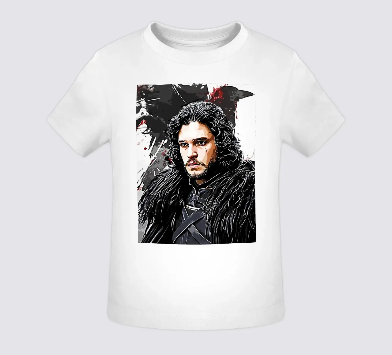 jon snow with raven baby t-shirt by ontoseno