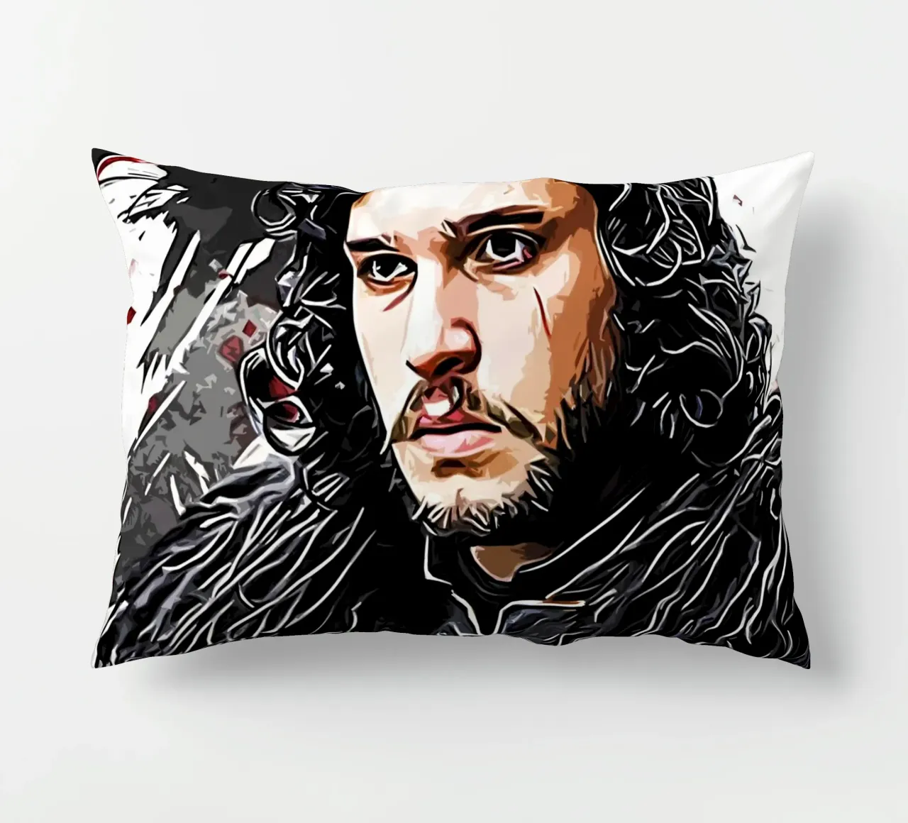 jon snow con raven cuscino da ontoseno
