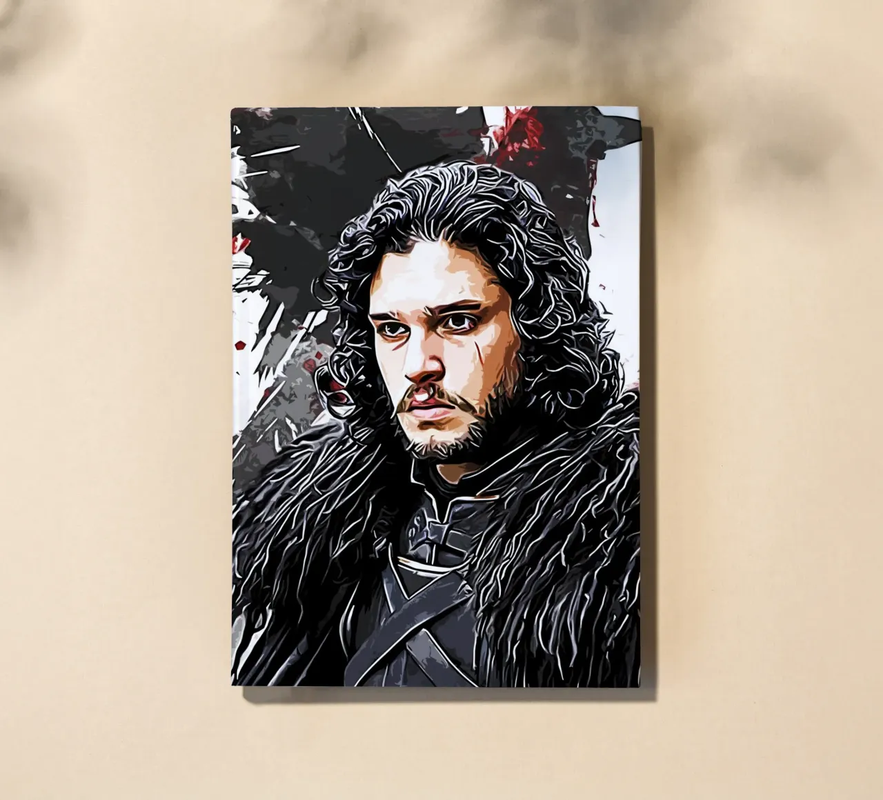 jon snow with raven notebook by ontoseno