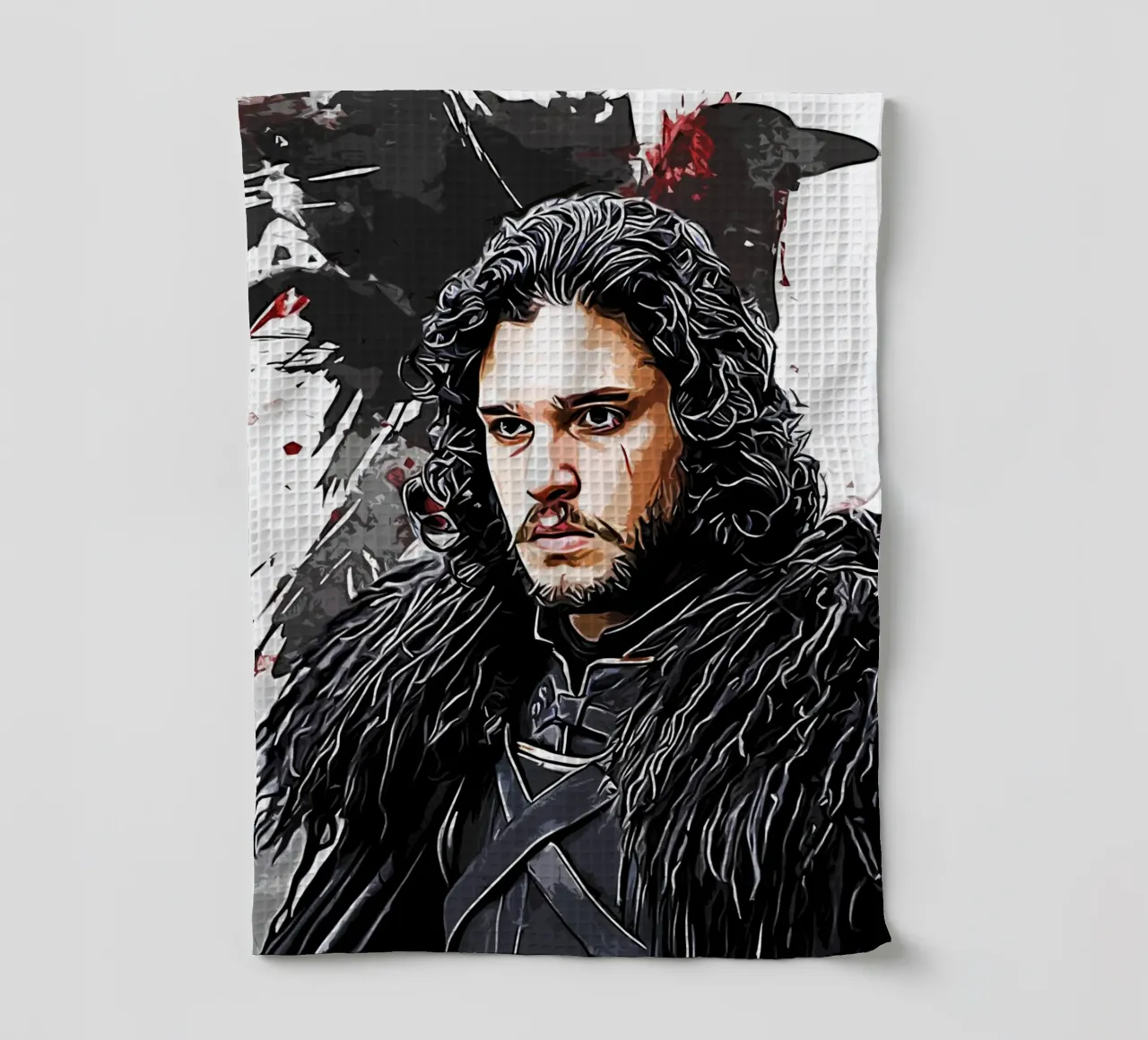 jon snow con raven canovaccio da cucina da ontoseno