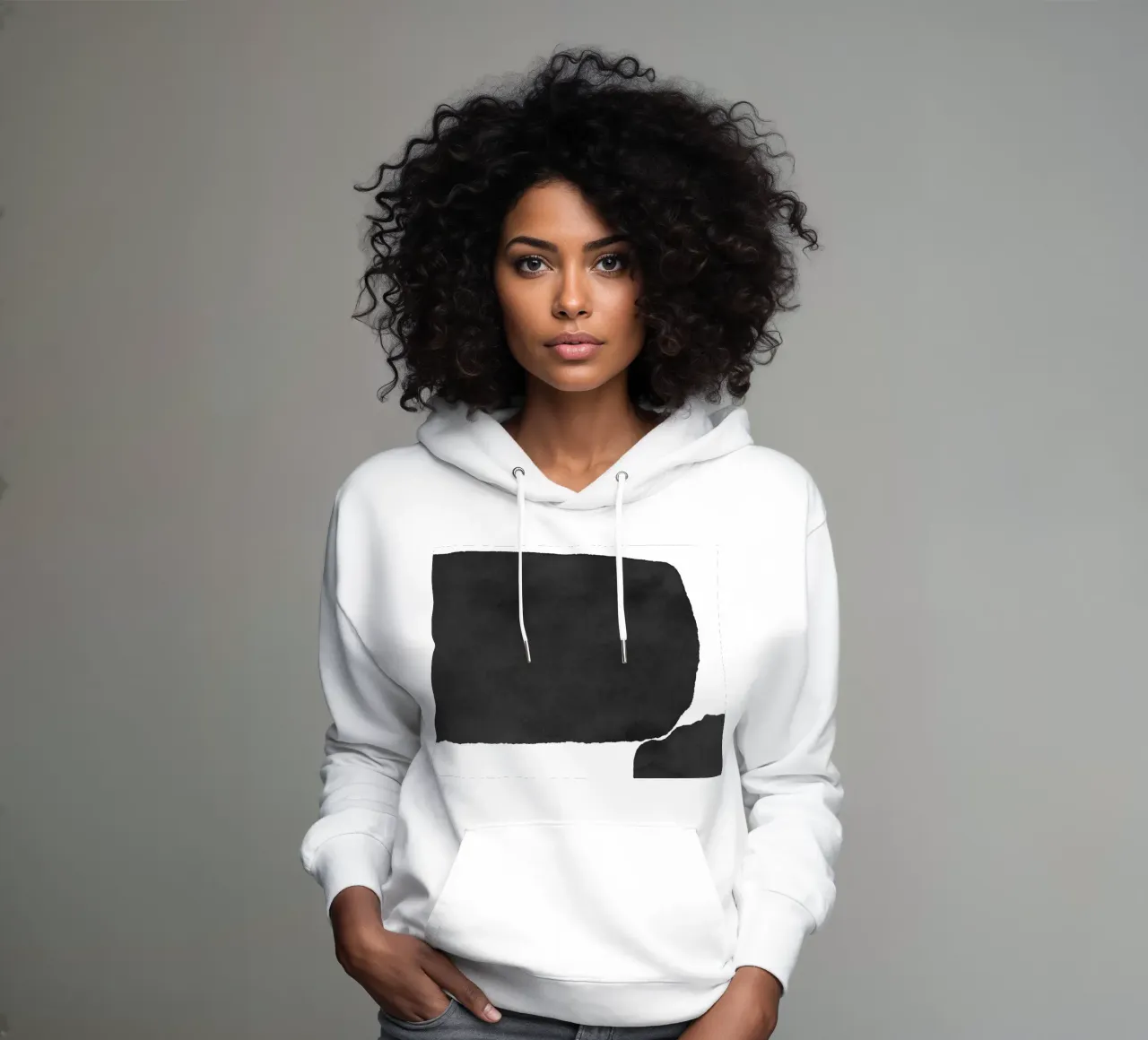 Astratto minimale in bianco e nero 02 felpa con cappuccio da amini54