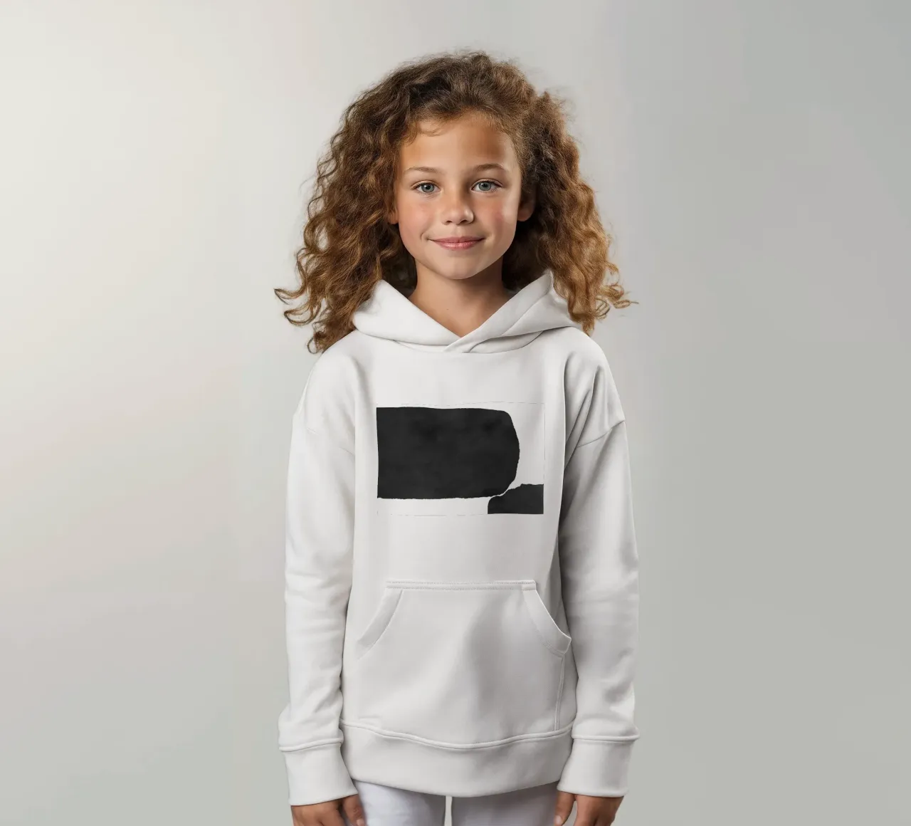 Astratto minimale in bianco e nero 02 felpa bambino con cappuccio da amini54